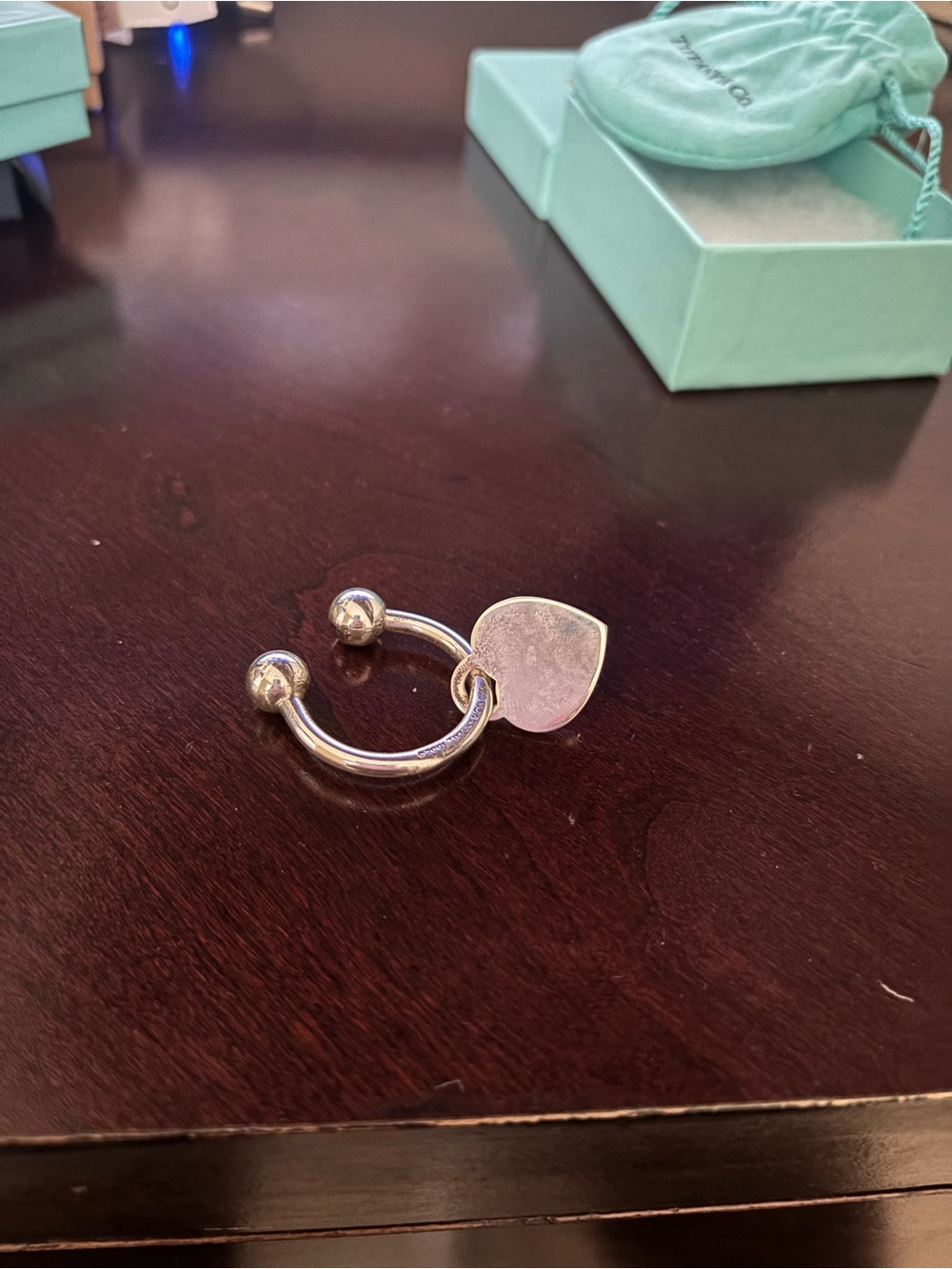 Tiffany & Co. Sterling Silver Heart Tag Ring - Picture 8 of 11